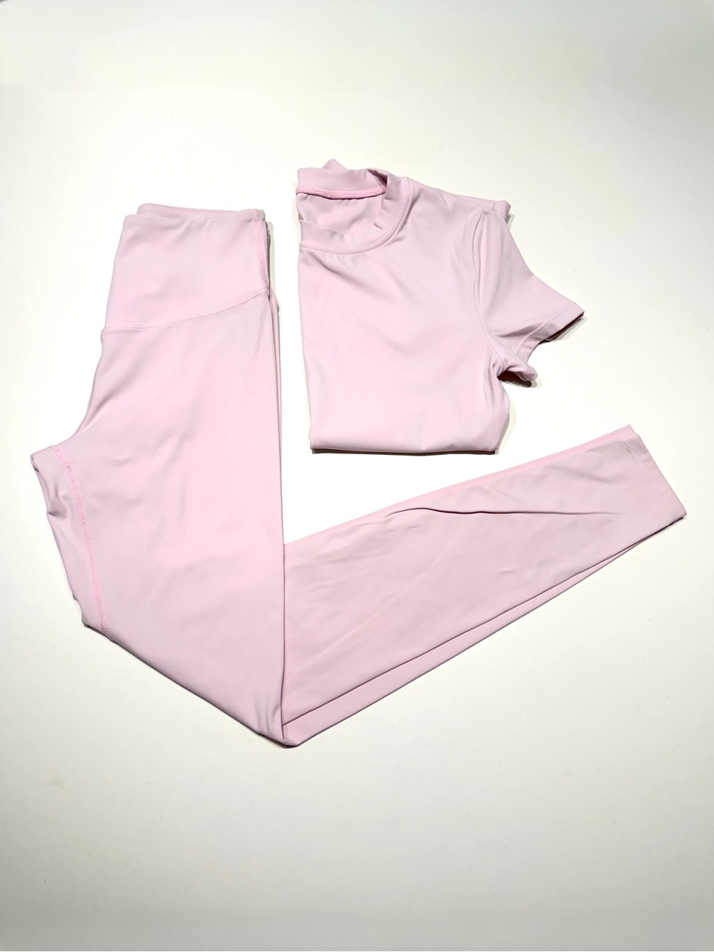 Women’s Light Pink Active Leggings and Top Set XS